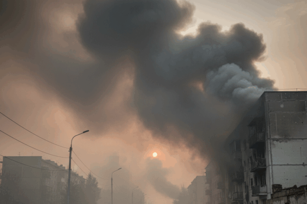 Прилуки потерпають від інтенсивного задимлення внаслідок обстрілу, що стався 8 жовтня