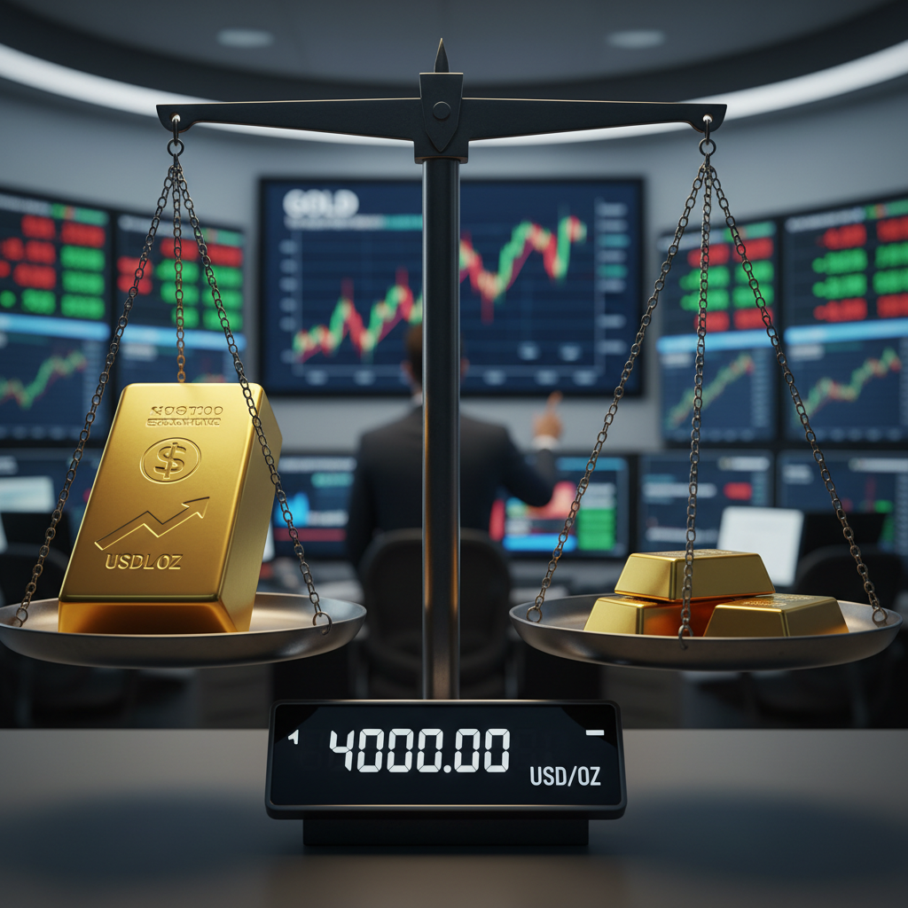 Ціна золота вперше в історії досягла позначки у 4000 доларів за унцію