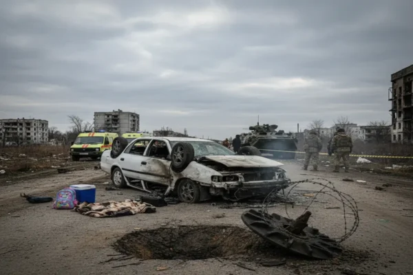 Внаслідок підриву на міні в Херсоні постраждала родина, що їхала в автомобілі