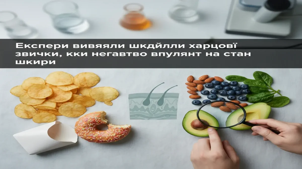 Експерти виявили шкідливі харчові звички, які негативно впливають на стан шкіри