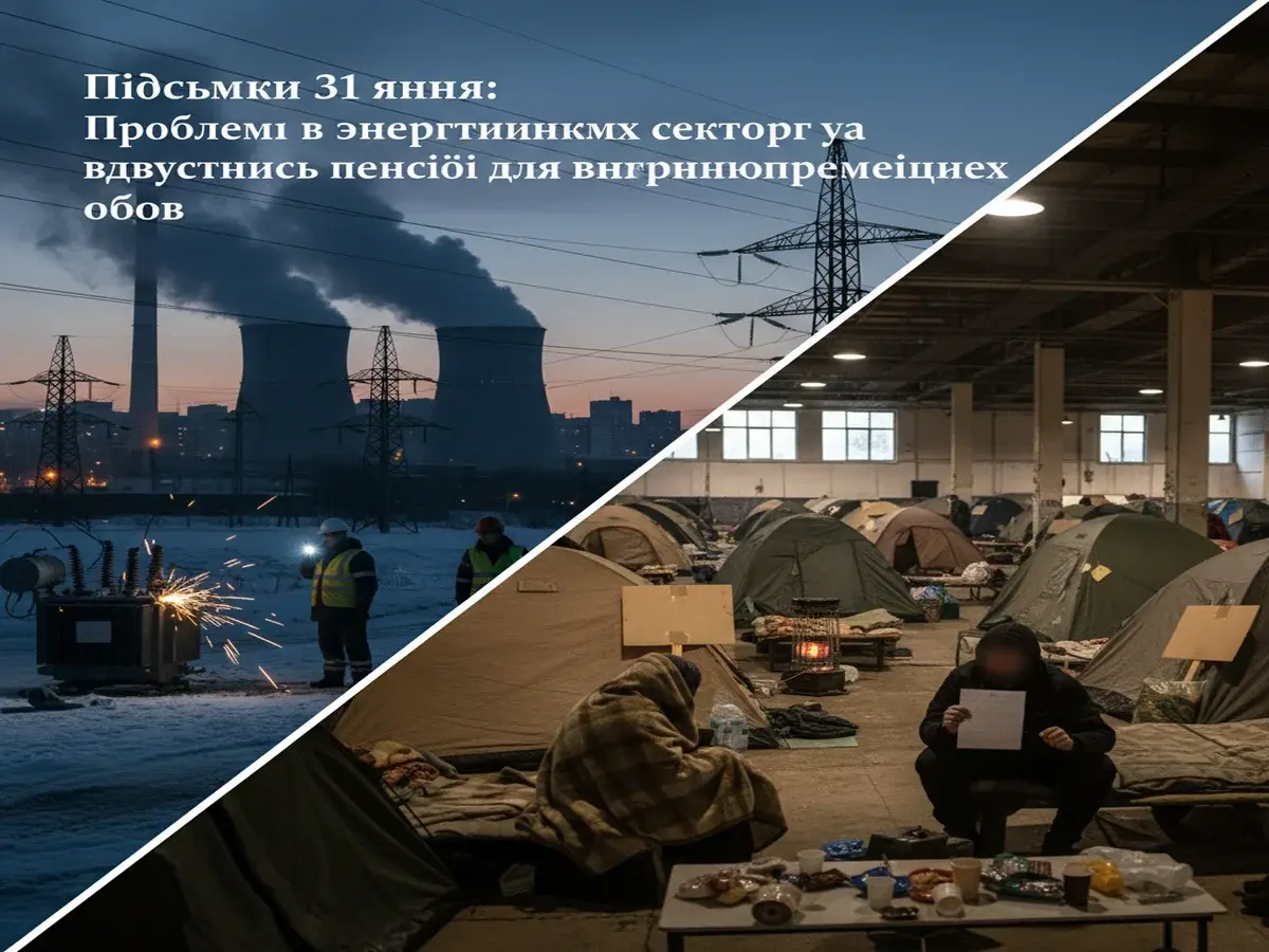 Підсумки 31 січня: Проблеми в енергетичному секторі та відсутність пенсій для внутрішньо переміщених осіб