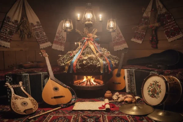 Роговцева разом із чотирма поколіннями своєї родини виконала традиційну колядку