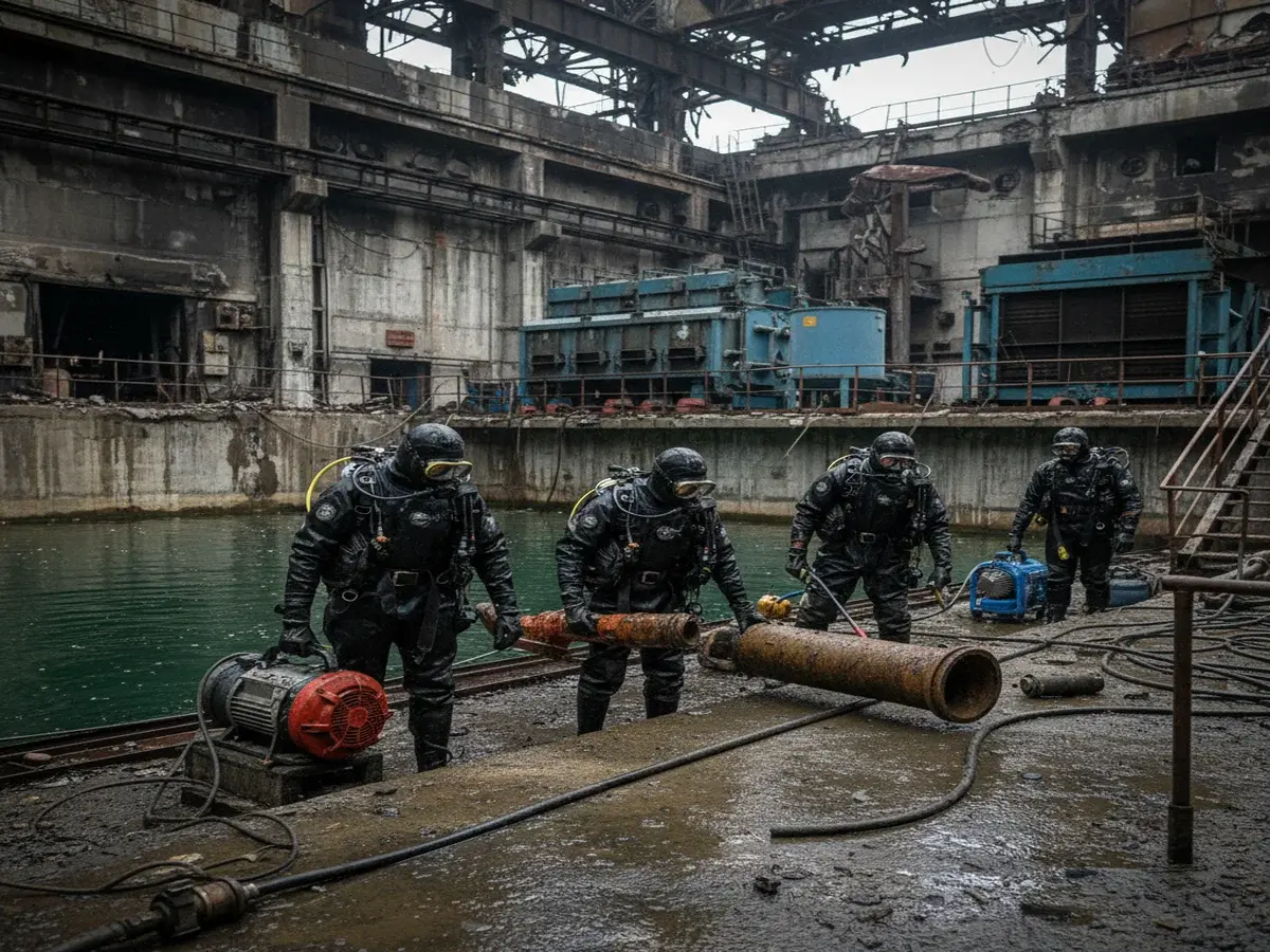 Після обстрілу ТЕЦ Києва черкаські водолази здійснили унікальну операцію для відновлення функціонування системи