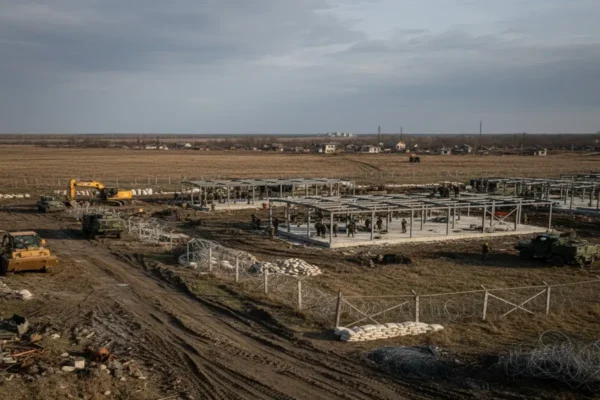 Російські військові розпочали зведення нової бази в районі Мелітополя