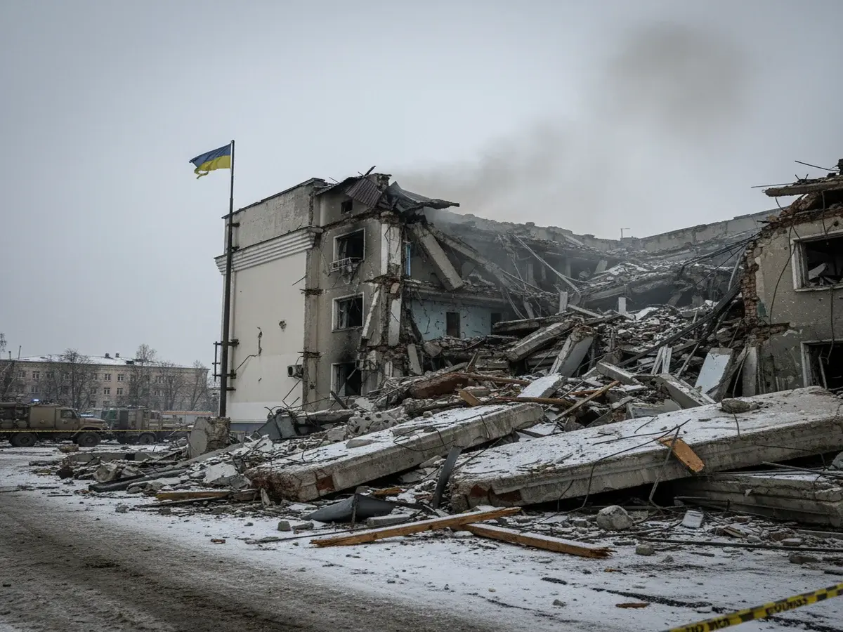 Сили РФ завдали удару по Чернігівщині, знищивши будівлю Новгород-Сіверської райдержадміністрації 13 лютого