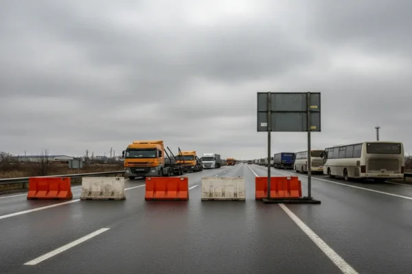 На автодорозі М-15 Одеса – Рені введені обмеження на рух для вантажних автомобілів та автобусів