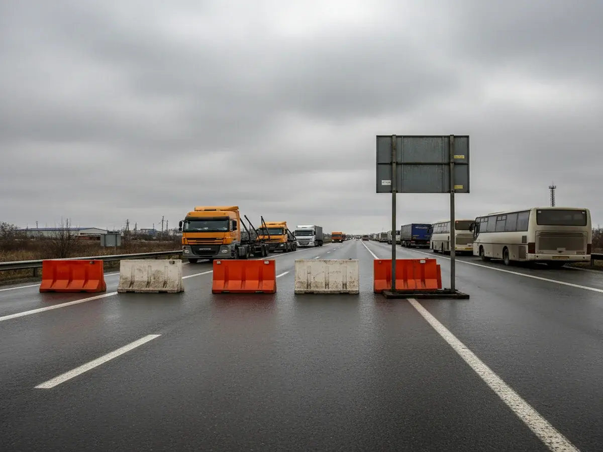 На автодорозі М-15 Одеса – Рені введені обмеження на рух для вантажних автомобілів та автобусів