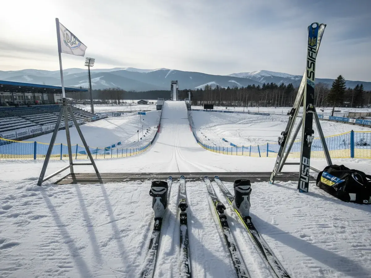 Українські спортсмени продемонстрували свої навички на старті змагань з лижного двоборства