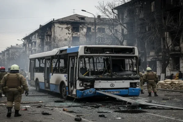 Атака російського безпілотника на маршрутку в Херсоні: серед постраждалих є поранені