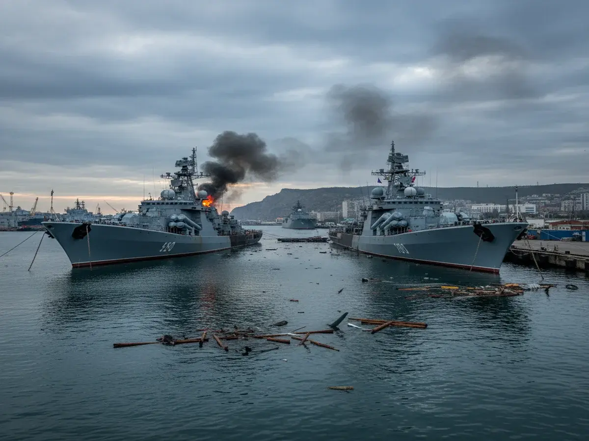 У Новоросійську зазнали пошкоджень російські кораблі, повідомляють джерела новин