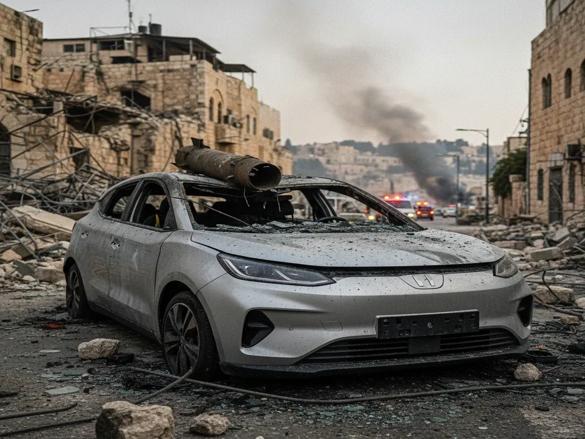 Електромобіль з Китаю пережив ракетний удар у Єрусалимі, демонструючи неймовірну витривалість