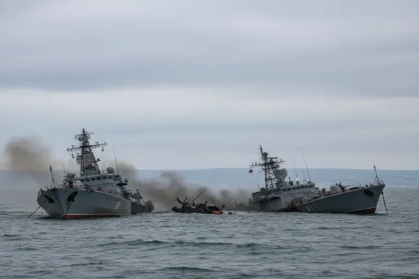 Два російських військових судна потрапили під ураження, повідомляє ГУР