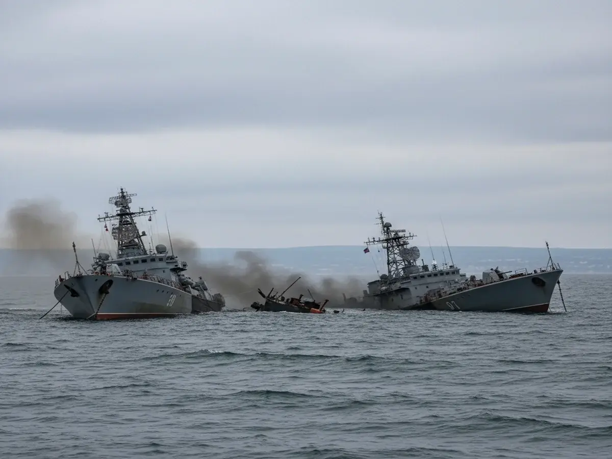 Два російських військових судна потрапили під ураження, повідомляє ГУР