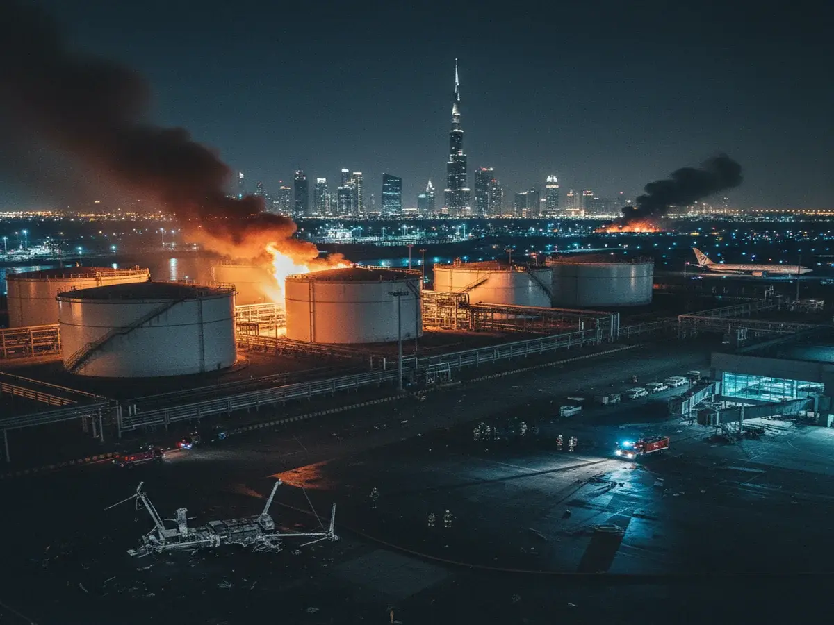 Іранські дрони здійснили напад на нафтовий порт в ОАЕ та аеропорт у Дубаї
