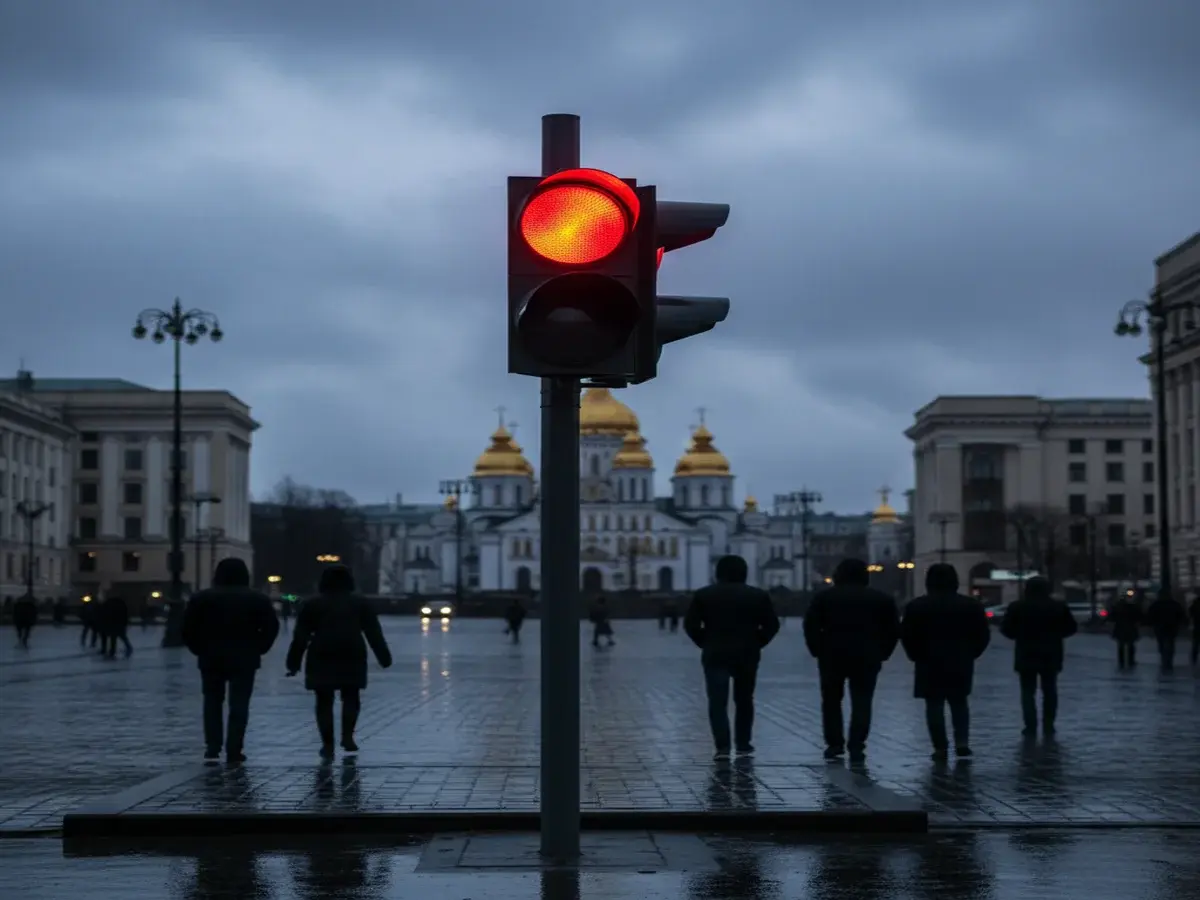Новий сигнал світлофора на Михайлівській площі у Києві: що варто знати про червоне коло