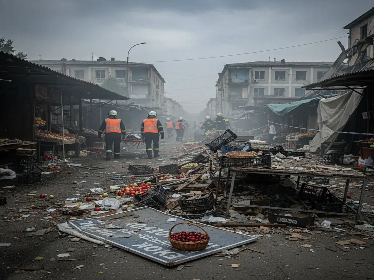 В Нікополі зафіксовано збільшення кількості поранених внаслідок атаки на ринок