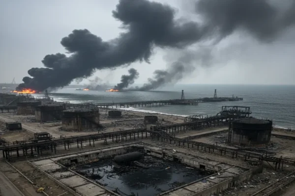 Масштабні руйнування на нафтовому терміналі Шесхарис внаслідок атак