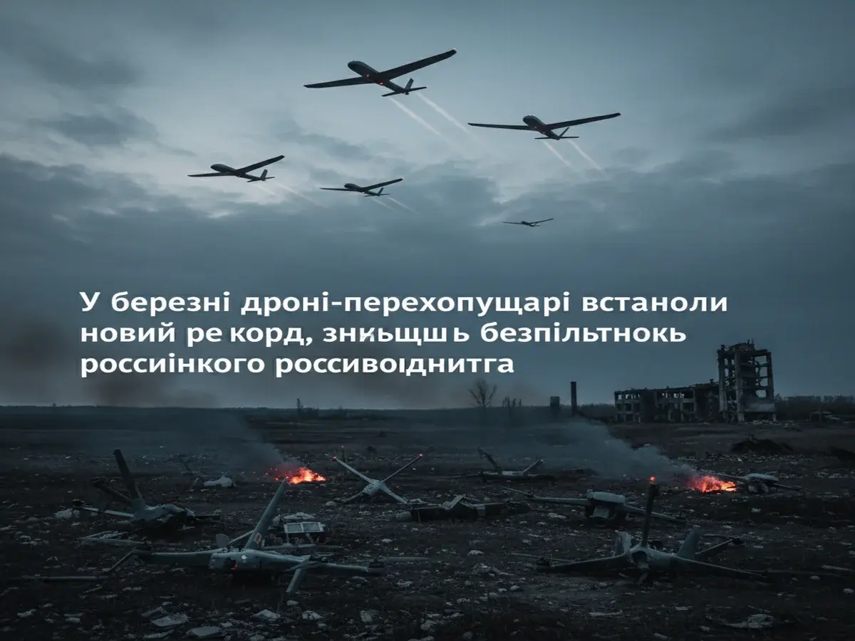 У березні дрони-перехоплювачі встановили новий рекорд, знищивши безпілотники російського виробництва