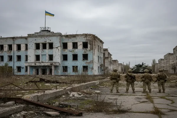 Олешки: морпіхи продемонстрували захоплене місто-привид, яке залишилося під окупацією