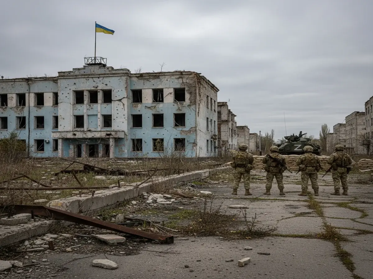 Олешки: морпіхи продемонстрували захоплене місто-привид, яке залишилося під окупацією