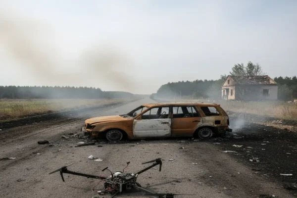 На Харківщині стався напад на автомобіль за допомогою російського FPV-дрону