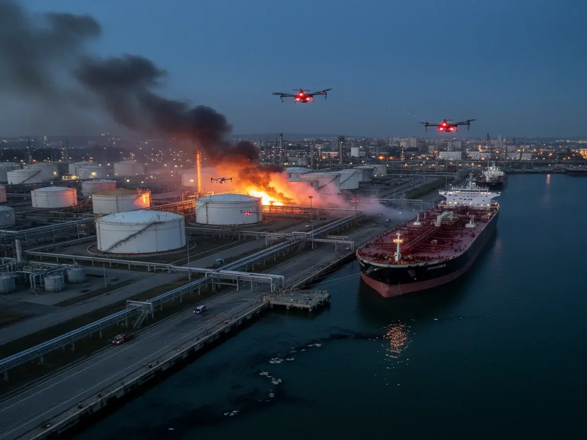 Обмеження на експорт нафти з Новоросійська внаслідок атак безпілотників