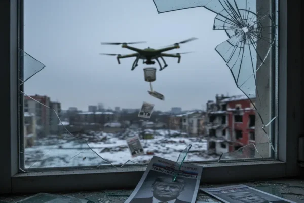 Російські війська використовують дрони для розповсюдження листівок з інформацією про Трампа