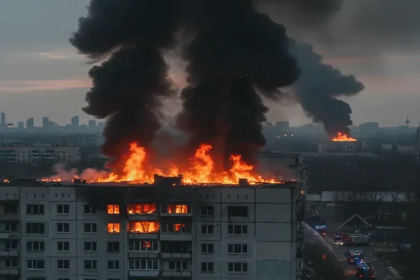 У Дніпрі та Києві спалахнули пожежі внаслідок російської атаки на українські міста
