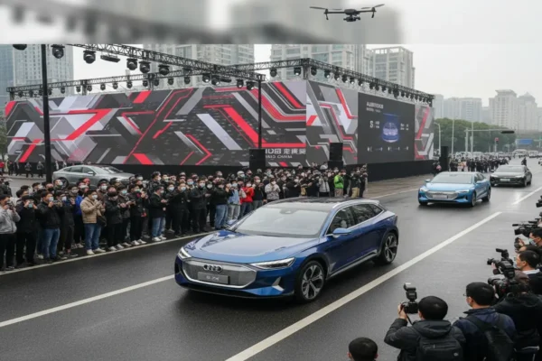 Китайська компанія AUDI презентувала новий електричний кросовер E7X, який вражає своїми характеристиками