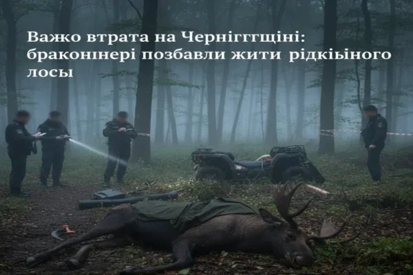 **Важко втрата на Чернігівщині: браконьєри позбавили життя рідкісного лося**