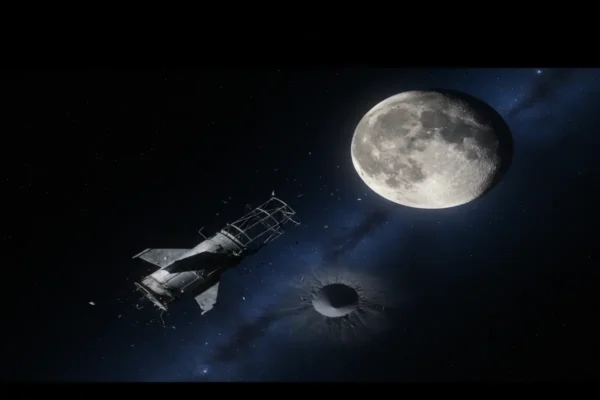 **Варіанти перефразованого заголовка:**

*   SpaceX “засмічує” Місяць? Уламок ракети може спричинити місячний кратер
*   Загроза з космосу: частини ракети SpaceX можуть “протаранити” Місяць
*   Небезпечний космічний “подарунок”: уламок SpaceX на шляху до Місяця
*   Місяцю загрожує удар: експерти прогнозують падіння уламку SpaceX
*   Чи чекати Місяцю “космічну вирву”? Уламок ракети SpaceX наближається